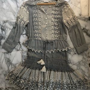 LoveShackFancy Top and Mini Skirt Set